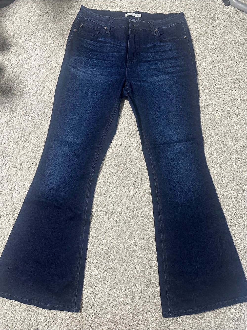 Kancan Petite 16W Dark Wash Flare Stretch Jeans